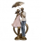 Statuettes Figurine Lovers with umbrella 37 cm Bronze Statuettes Figurine Lovers with umbrella 37 cm Bronze