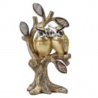 Statuettes Figurine Two owls (18cm)  Gold