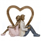 Statuettes Figurine Lovers near the heart 17.5 cm  Multicolor