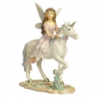 Statuettes Figurine Fairy and unicorn (19.5 cm) White Statuettes Figurine Fairy and unicorn (19.5 cm) White
