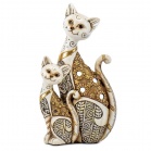 Statuettes Figurine Cat with a kitten (27 cm)  Gold