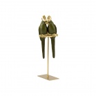 Statuettes Figurine Loving parrots (31 cm)  Gold