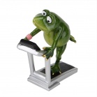 Statuettes Figurine Frog on the simulator (16.5 cm)  Green