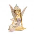 Statuettes Fairy and rabbit figurine (9.5 cm) Beige Statuettes Fairy and rabbit figurine (9.5 cm) Beige