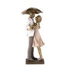 Statuettes Figurine Lovers in the rain (42 cm) Gold Statuettes Figurine Lovers in the rain (42 cm) Gold