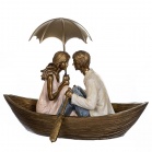 Statuettes Figurine In a boat 16 cm  Multicolor