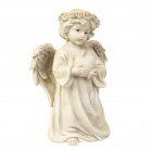 Statuettes Glowing angel with a heart (16*11.5*25.5 cm)  White