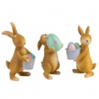 Statuettes Set of Funny rabbits figurines (14.5 cm)  colorful