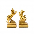 Statuettes Book stand Scientists Cats (19 cm)  Gold