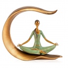 Statuettes Figurine Girl in the lotus position (24 cm)  Gold