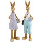 Statuettes Set of Rabbits figurines (28.5 cm)  colorful