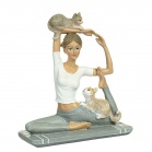 Statuettes Figurine Yoga Sirshasana (16 cm)  Gray