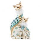 Statuettes Figurine Family of white cats (28 cm) White Statuettes Figurine Family of white cats (28 cm) White
