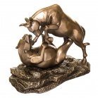 Veronese Figurine Fight a bear and a bull 16cm 77493A1 Bronze Veronese Figurine Fight a bear and a bull 16cm 77493A1 Bronze